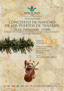Diseño de Cartelería y Post promocionales para el Concierto de Navidad "Puertos de Tenerife" con la Sinfónica de Tenerife año 2011 Cliente: Xenox Producciones